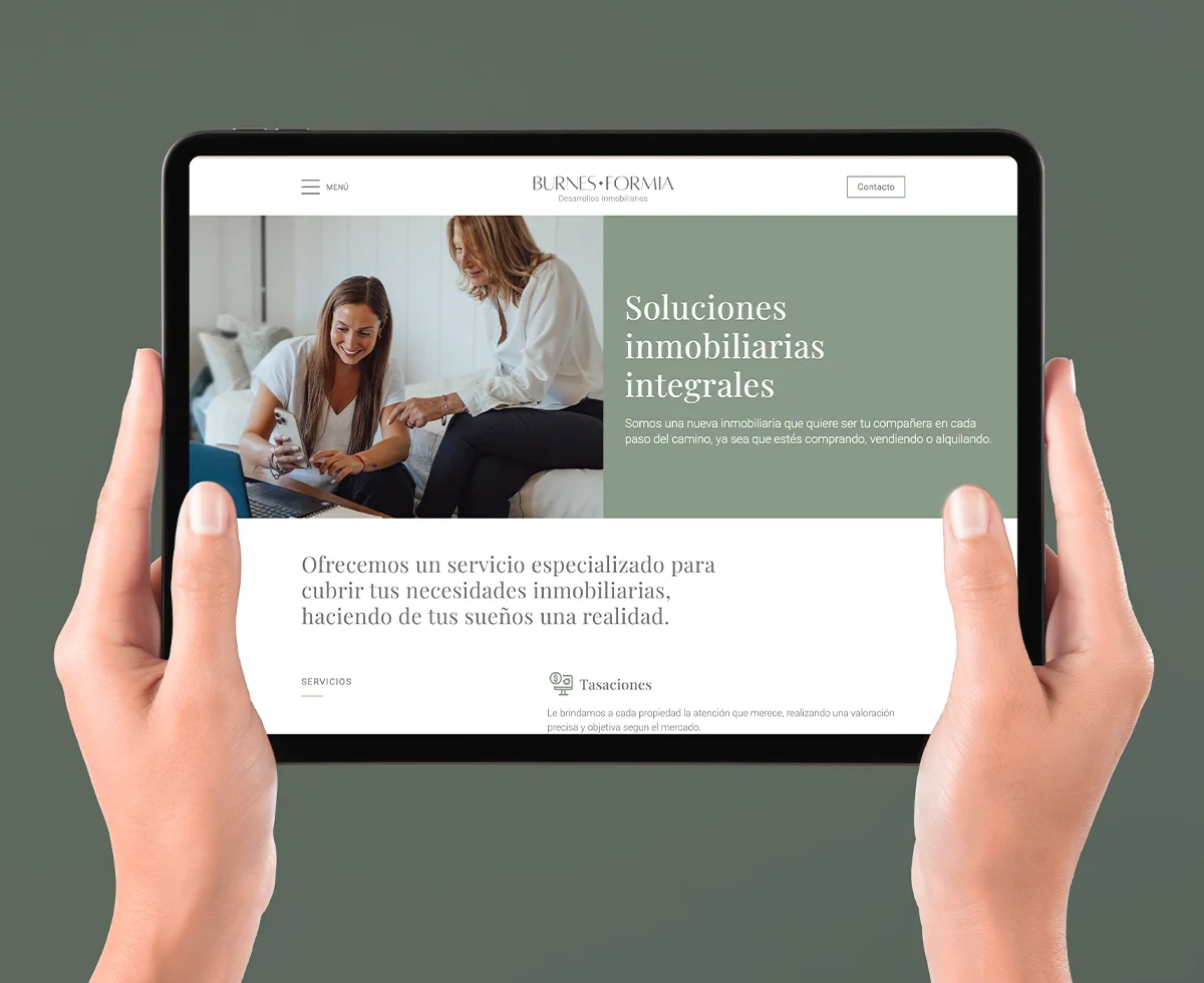 Portada de la web de Burnes Formia.